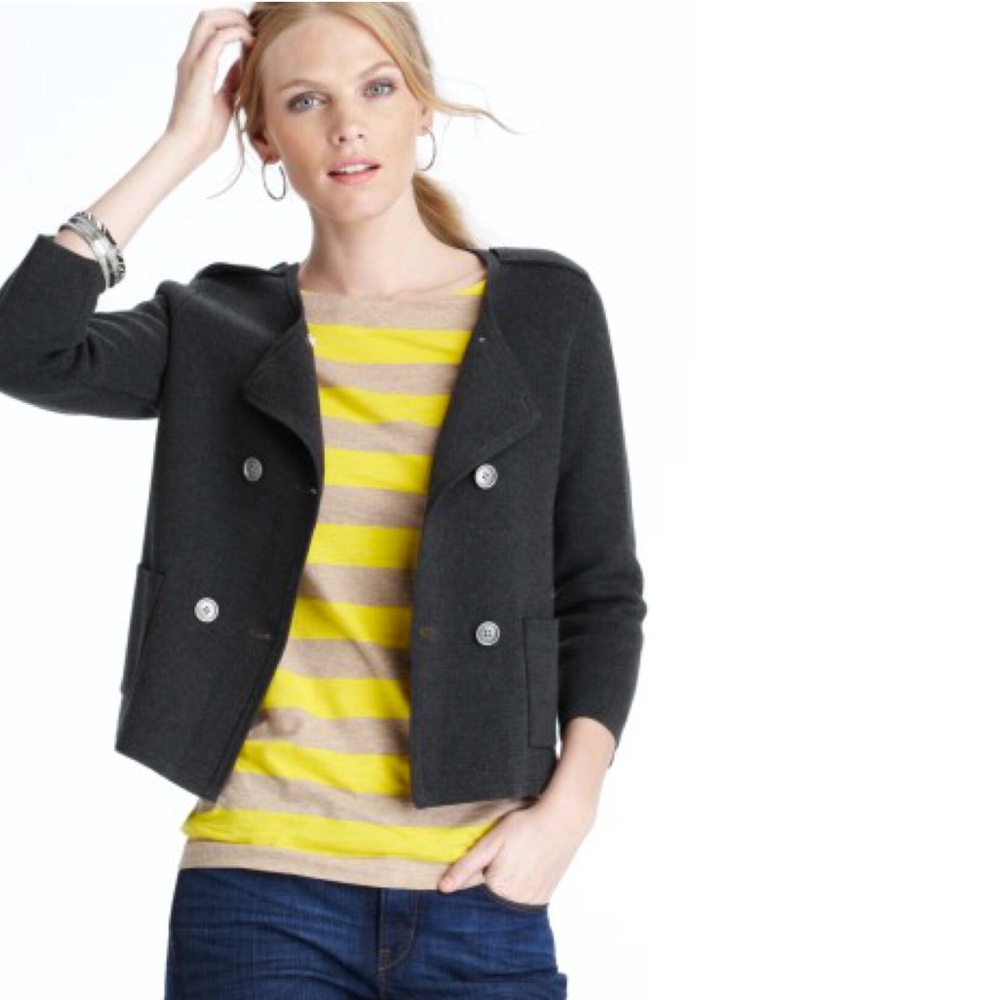 Charcoal grey LOFT Sweater Jacket